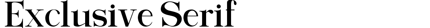 Exclusive Serif Font preview