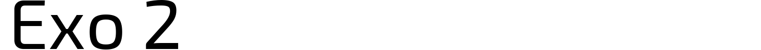 Exo 2 Font preview