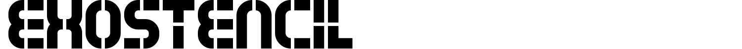 Exostencil Font preview