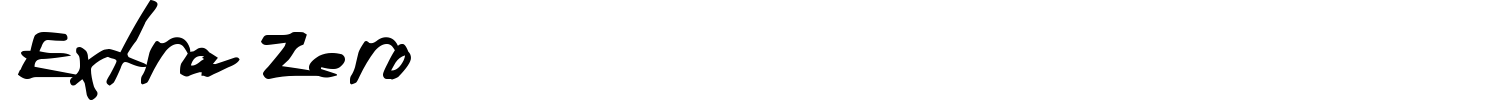 Extra Zero Font preview