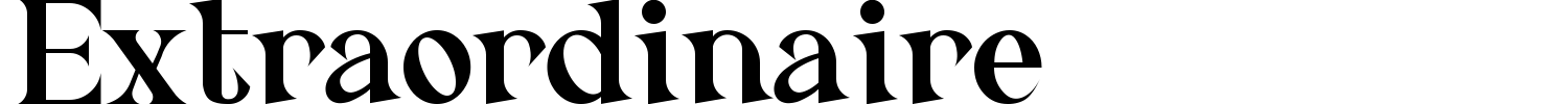 Extraordinaire Font preview