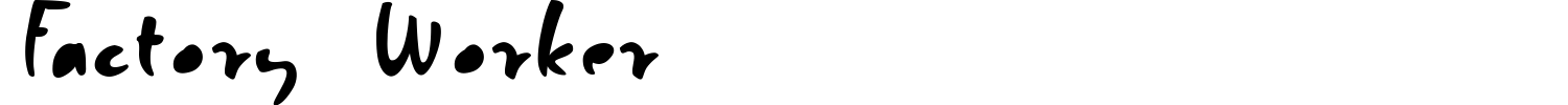 Factory Worker Font preview
