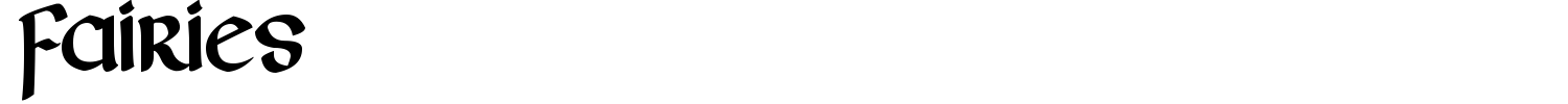 Fairies Font preview