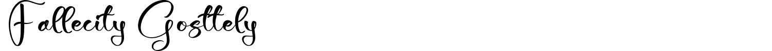Fallecity Gosttely Font preview