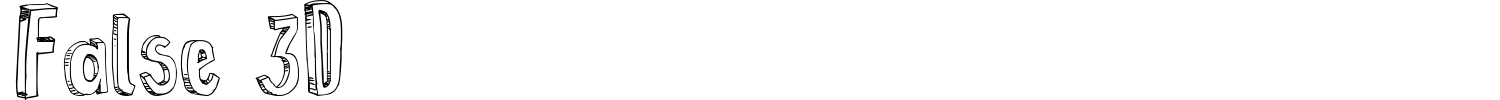 False 3D Font preview
