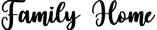 Family Home Font preview