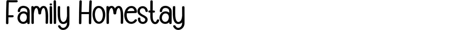 Family Homestay Font preview