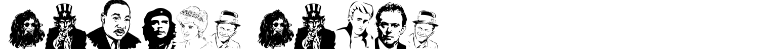 Famous Faces Font preview