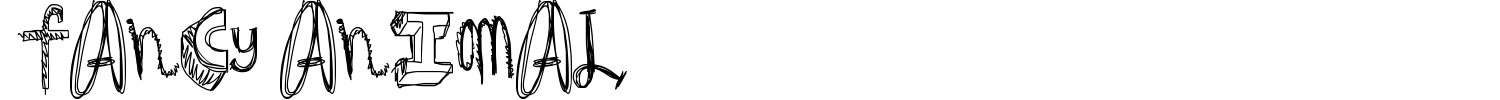 Fancy Animal Font preview