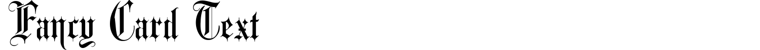 Fancy Card Text Font preview