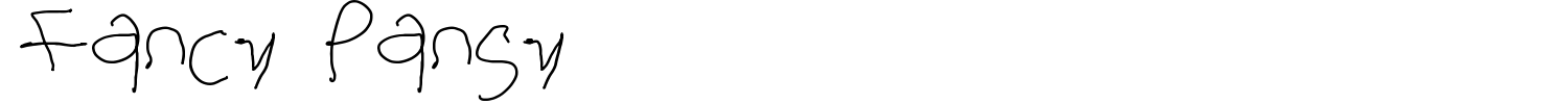 Fancy Pansy Font preview