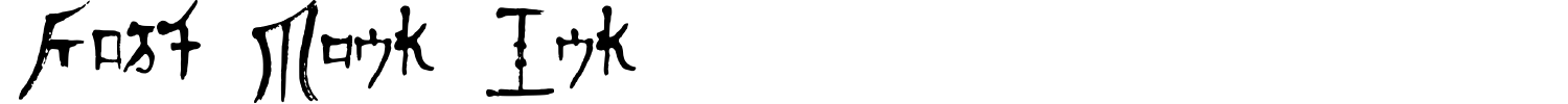 Fast Monk Ink Font preview