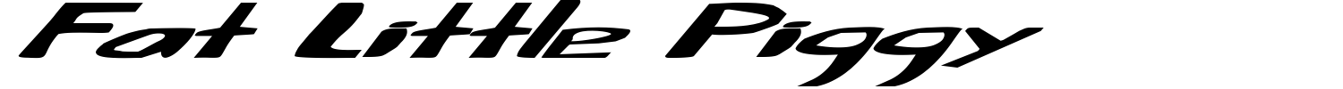 Fat Little Piggy Font preview