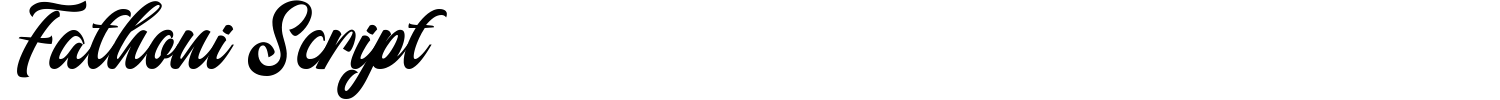 Fathoni Script Font preview