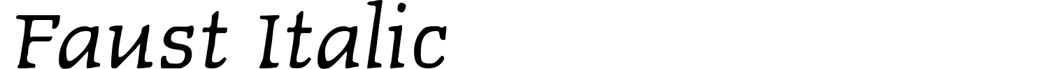 Faust Italic Font preview