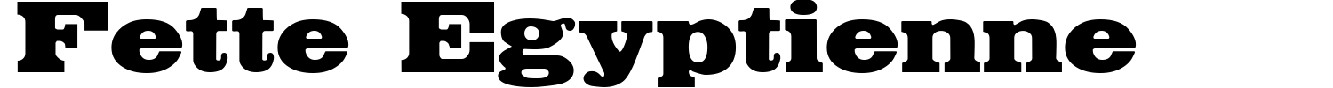 Fette Egyptienne Font preview