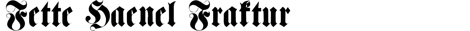 Fette Haenel Fraktur Font preview