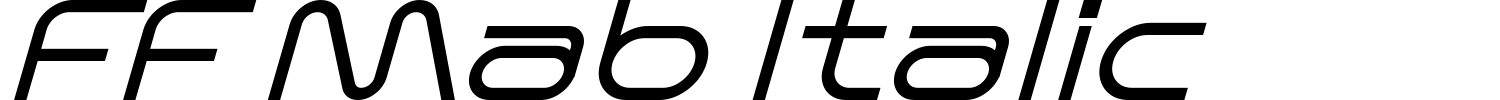 FF Mab Italic Font preview