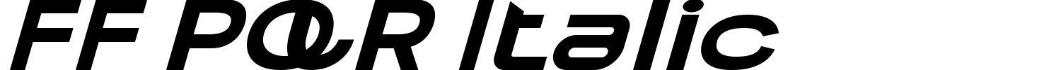 FF PQR Italic Font preview