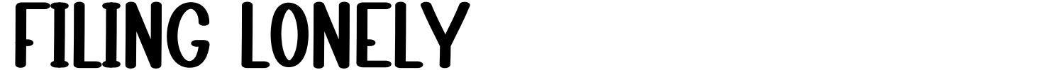 Filing Lonely Font preview