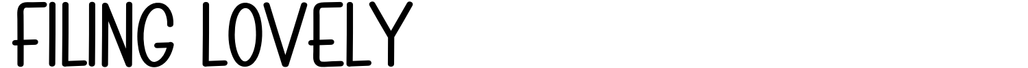 Filing Lovely Font preview