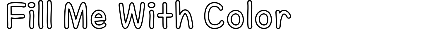 Fill Me With Color Font preview