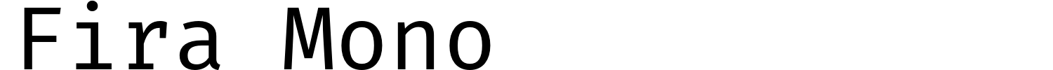 Fira Mono Font preview