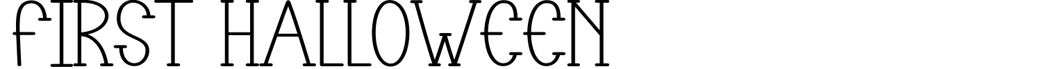 First Halloween Font preview