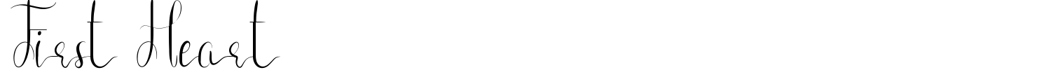 First Heart Font preview