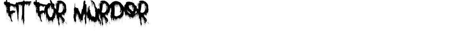 Fit For Murder Font preview