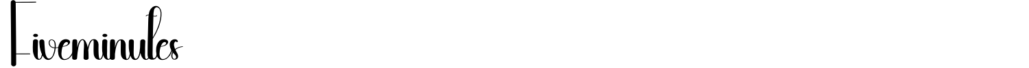 Fiveminutes Font preview