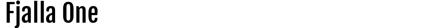 Fjalla One Font preview