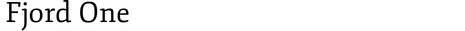Fjord One Font preview