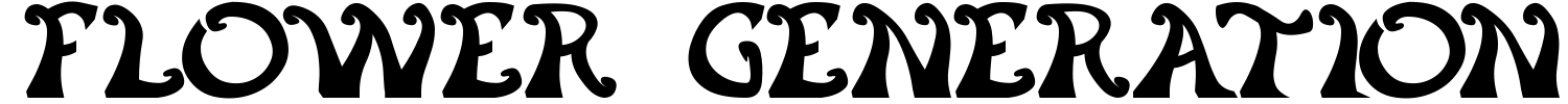 Flower Generation Font preview