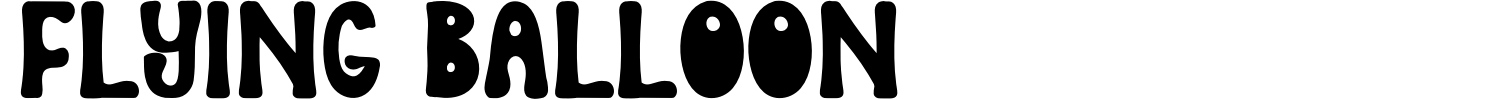 Flying Balloon Font preview