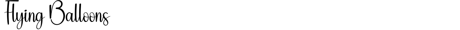 Flying Balloons Font preview