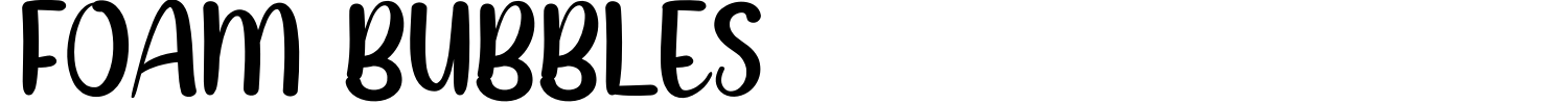 Foam Bubbles Font preview