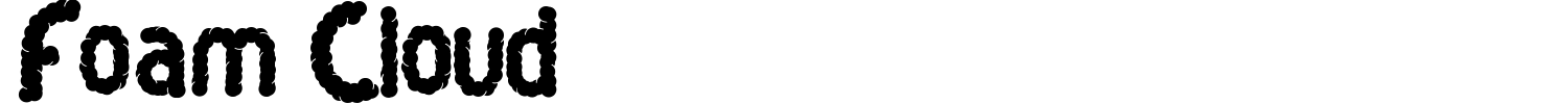 Foam Cloud Font preview