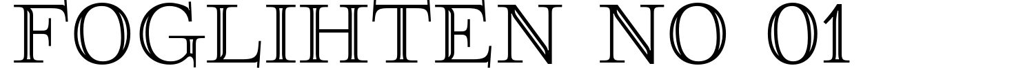 Foglihten No 01 Font preview