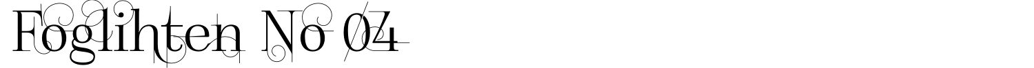 Foglihten No 04 Font preview