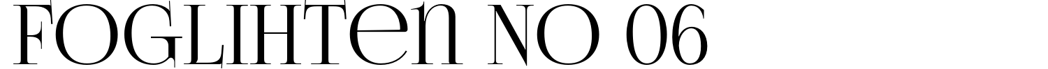 Foglihten No 06 Font preview