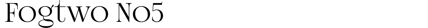 Fogtwo No5 Font preview