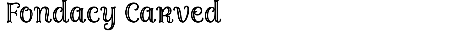 Fondacy Carved Font preview