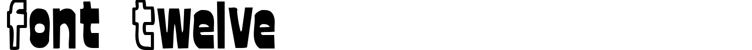 Font Twelve Font preview