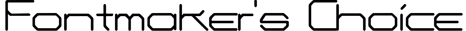 Fontmaker's Choice Font preview