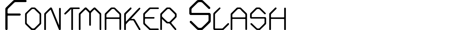 Fontmaker Slash Font preview
