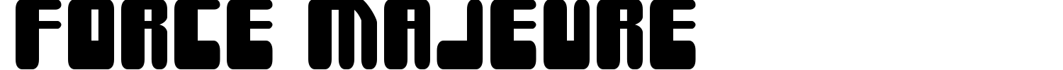Force Majeure Font preview
