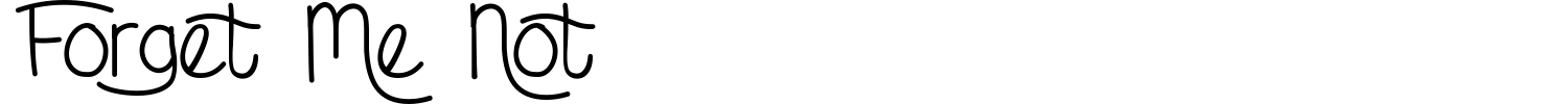 Forget Me Not Font preview