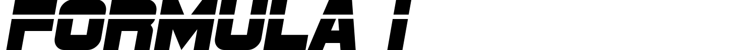Formula 1 Font preview