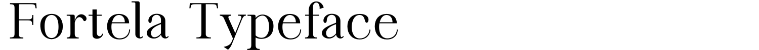 Fortela Typeface Font preview